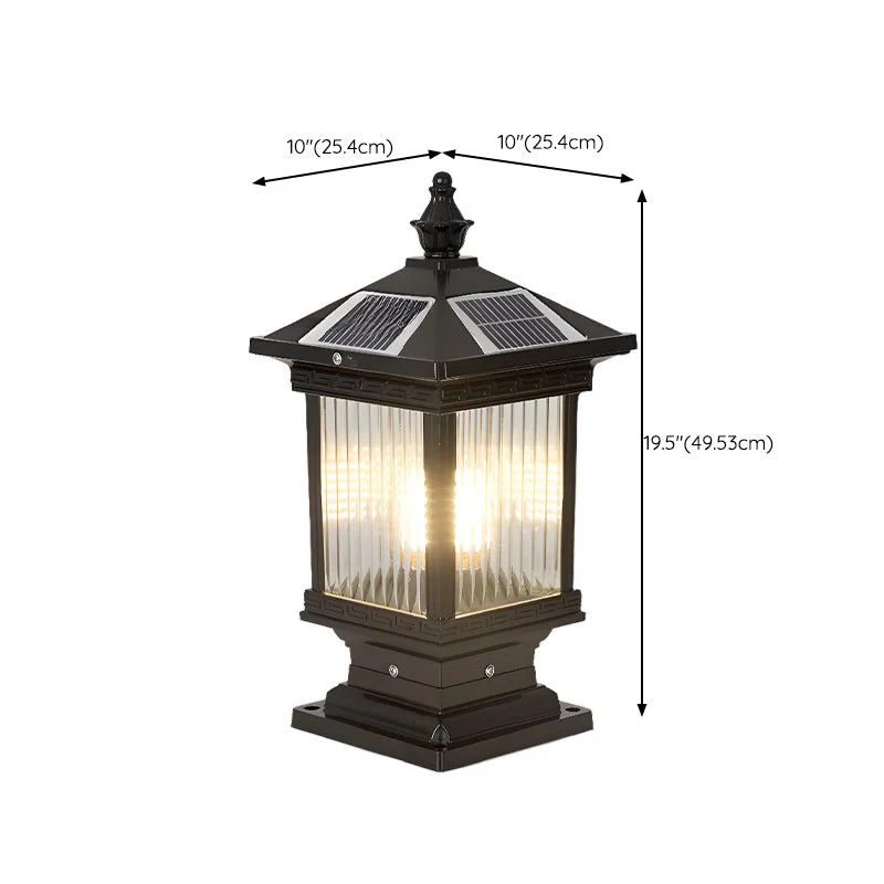 Уличный светильник Solar Classic Lantern - модель A, 20см x 20см x 40см, черный, прозрачный