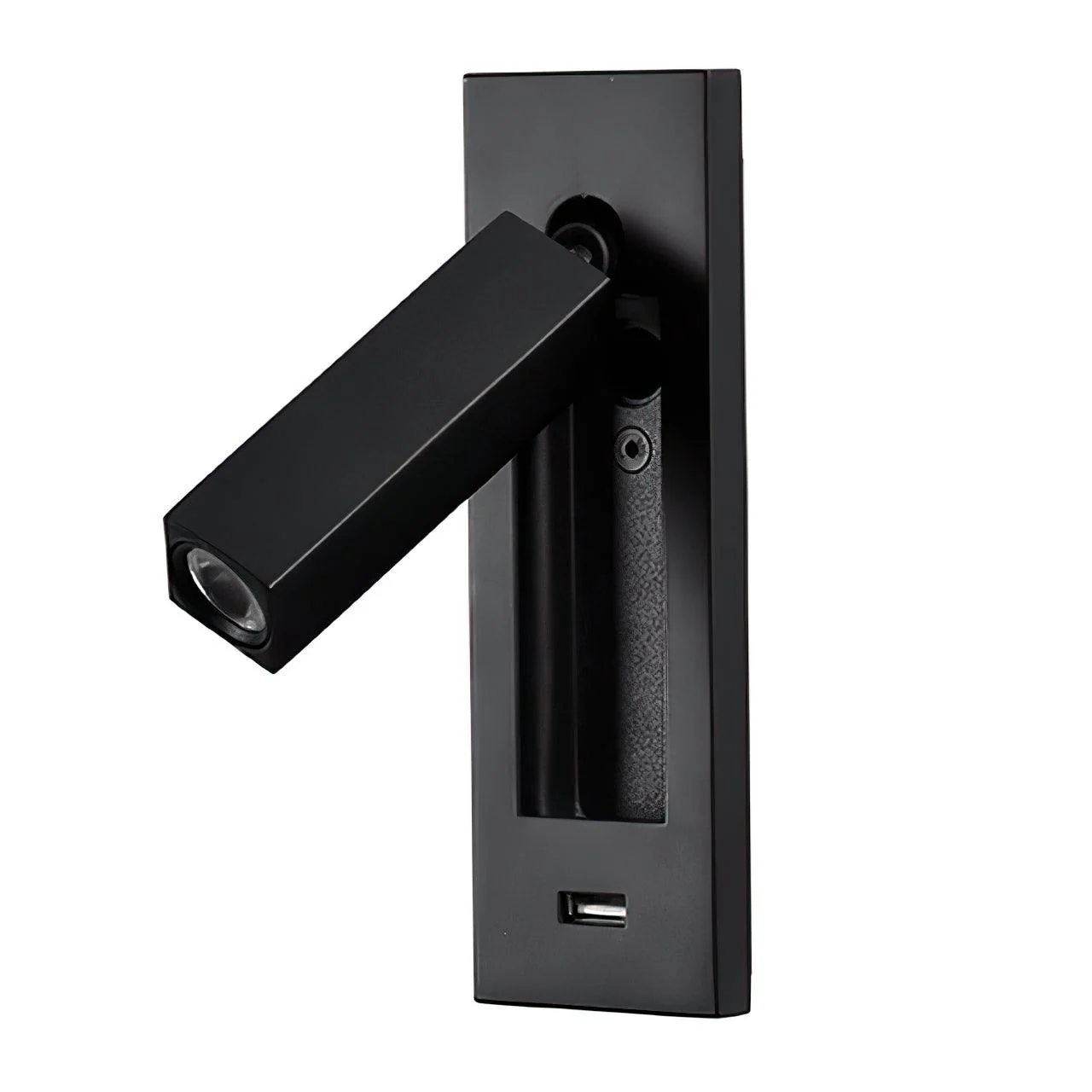 Настенный светильник Black Bedside USB - ∅8см x 18см, черный