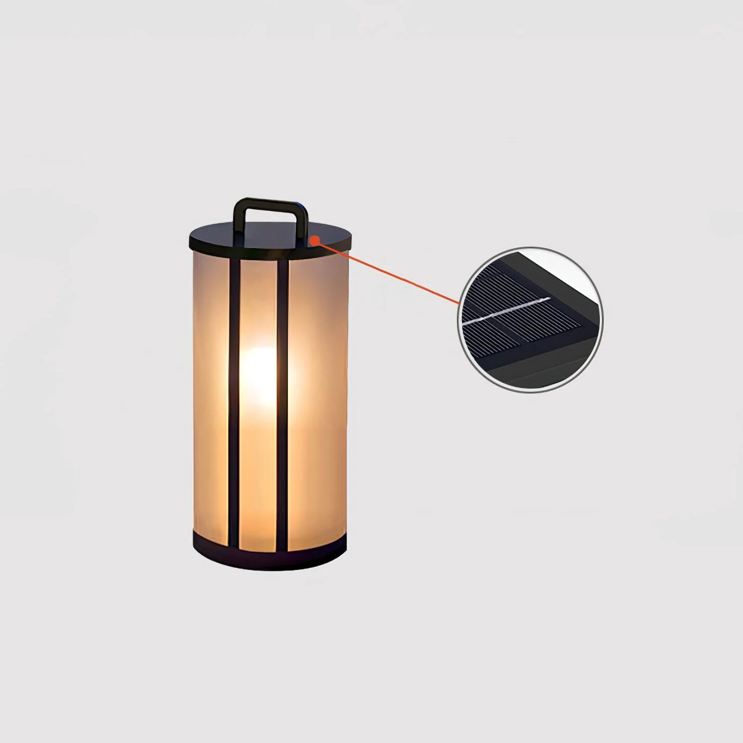 Уличный фонарь Round Pillar Acrylic Lantern - модель A ∅28см x 60см, теплый свет, проводной