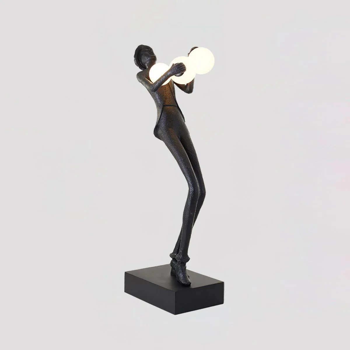 Торшер Gentleman Sculpture - ∅70см x 181см, черный, белый