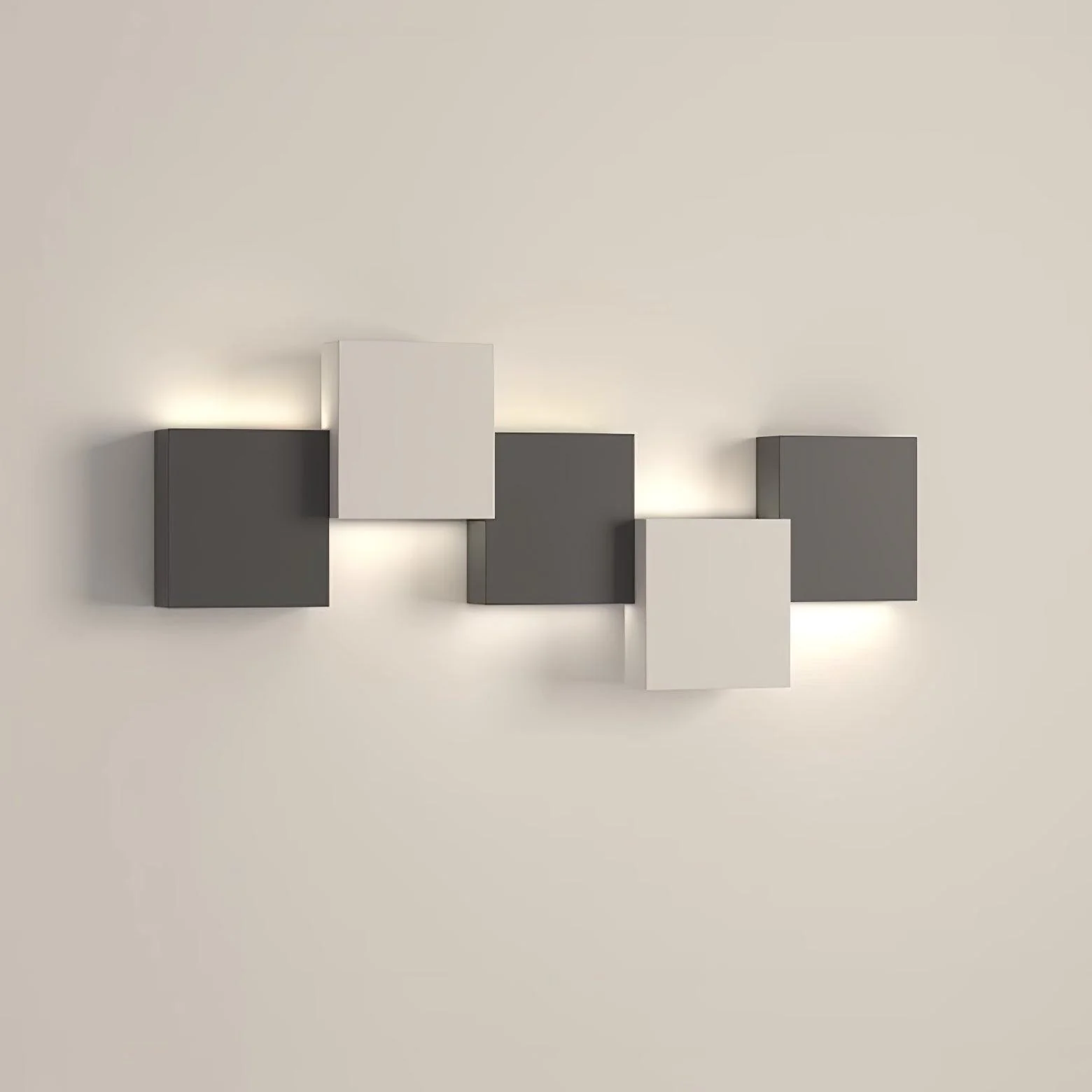 Piano Key Wall Light - ∅ 11″ x H 8.9″ / Dia 28cm x H 22.5cm Set of 2 / Black & White / Three-Color Changing Light