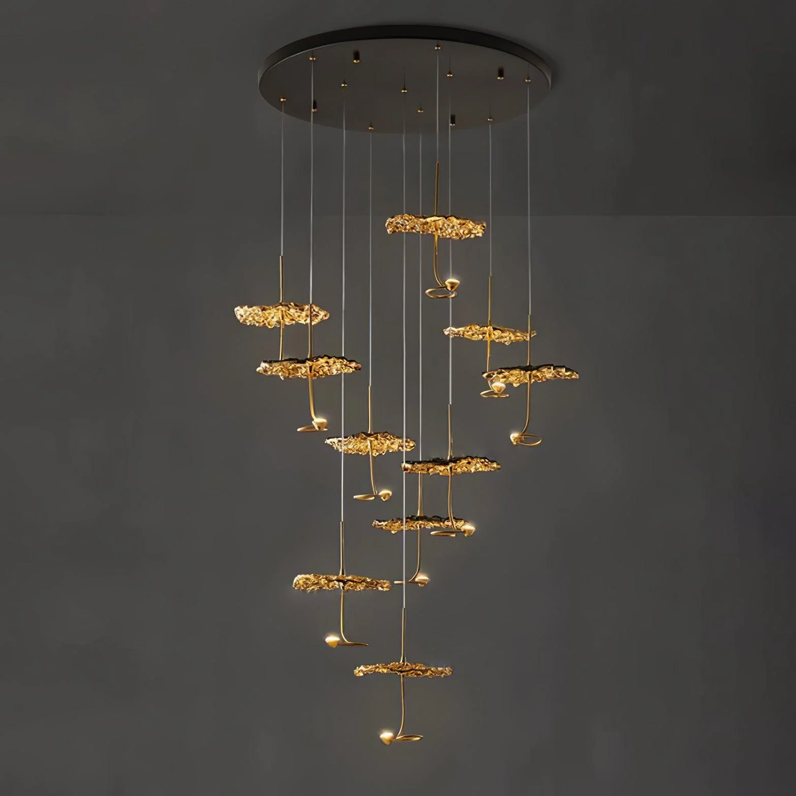 Люстра Brass Aviary Constellation - 1 подвес ∅25см х 15см, латунь, черный, теплый свет