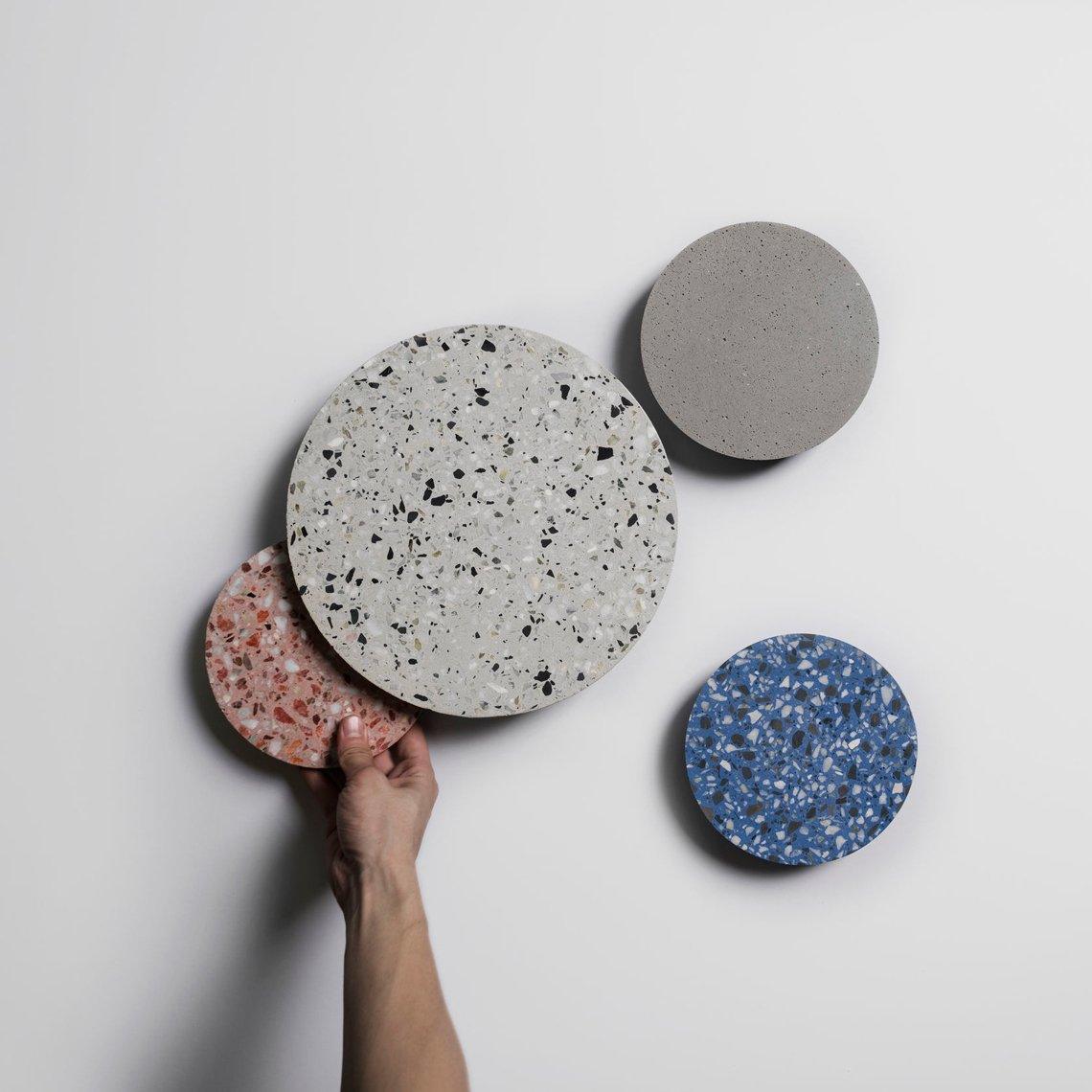 Настенный светильник Terrazzo - ∅24см x 4см, зеленый, теплый свет