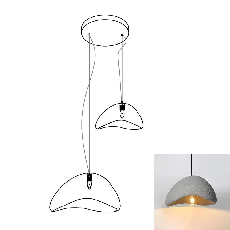 Люстра Khmara Halia Combination A - ∅40см x 22см + ∅60см x 33см, серый, длинное крепление