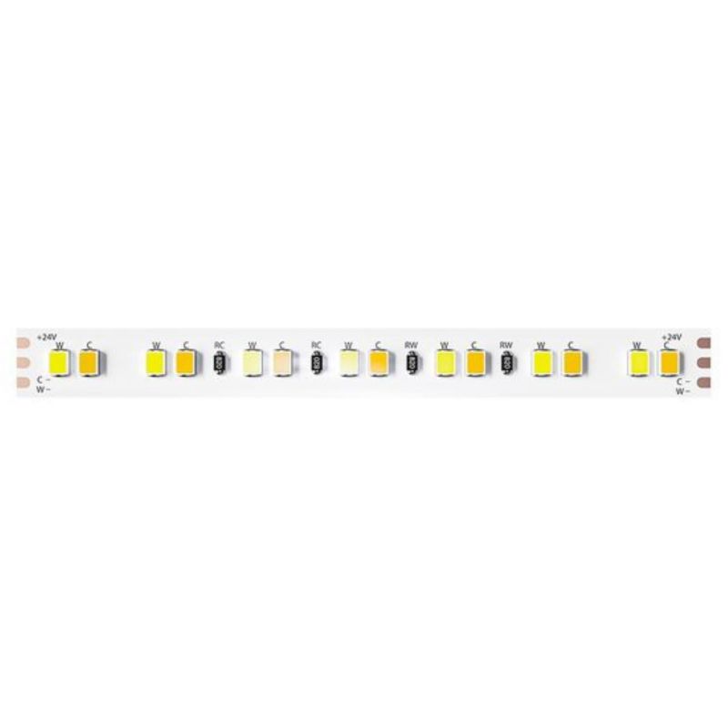 Светодиодная лента Arte Lamp Tape A2414010-01-mix 24В 12Вт/м 1000Лм/м 2700К+6000К 90+ 10мм SMD2835 140шт/м 5м IP20