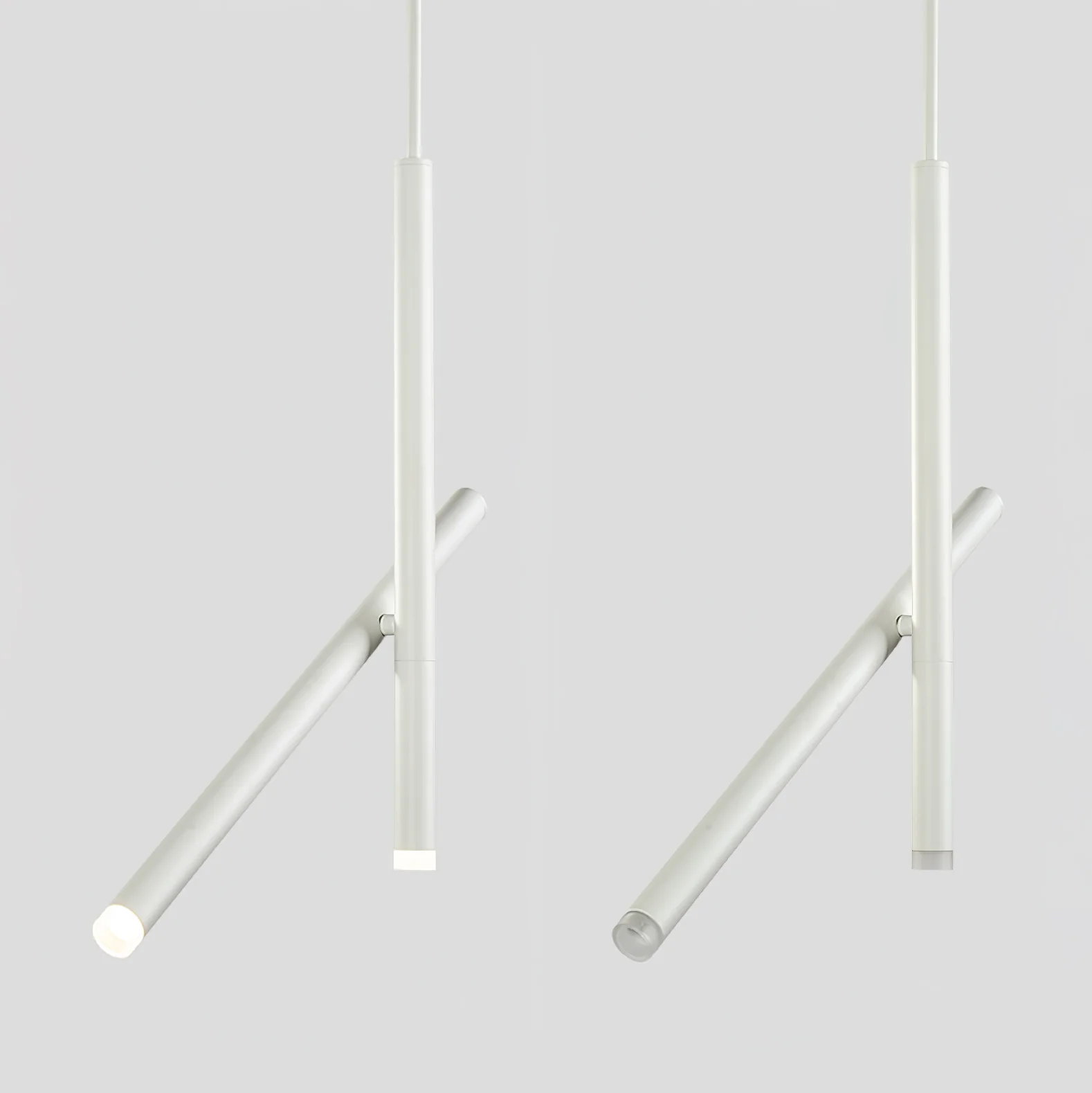 Подвесной светильник Spinner Linear - ∅3см x 45см, черный, теплый свет