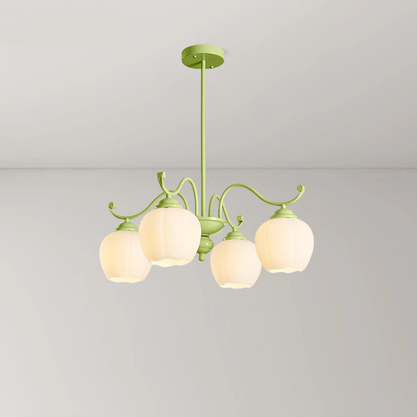 Люстра Lomance Lily - 4 плафона ∅57см x 66см, белый
