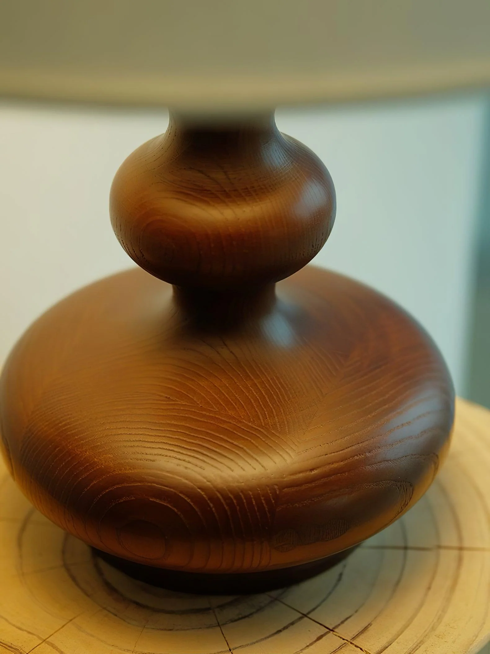 Настольный светильник Creative Gourd - ∅45см x 45см, орех