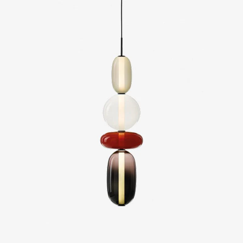 Подвесной светильник Candied Glass - модель B, ∅16см x 55см, зеленый, теплый свет, диммер