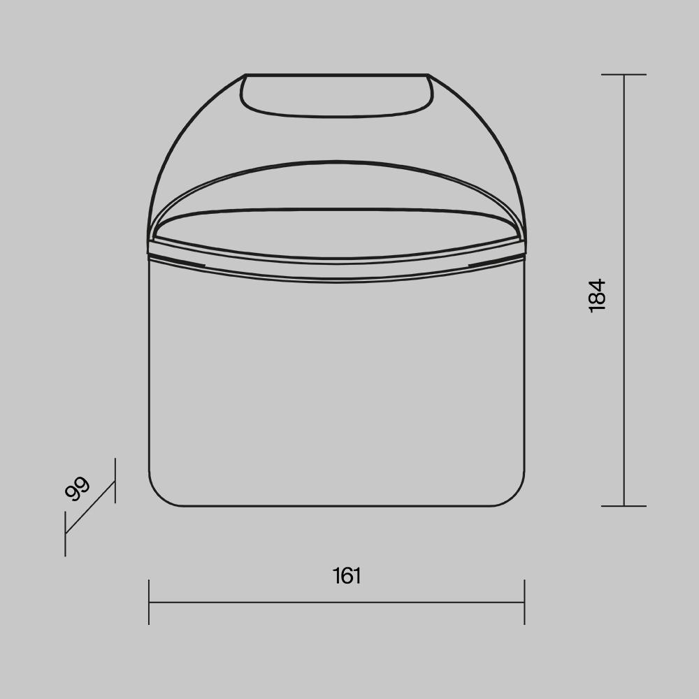 Настенный светильник (бра) Maytoni Gloss 100-260V 7W IP65 3000K O447WL-L7GF3K