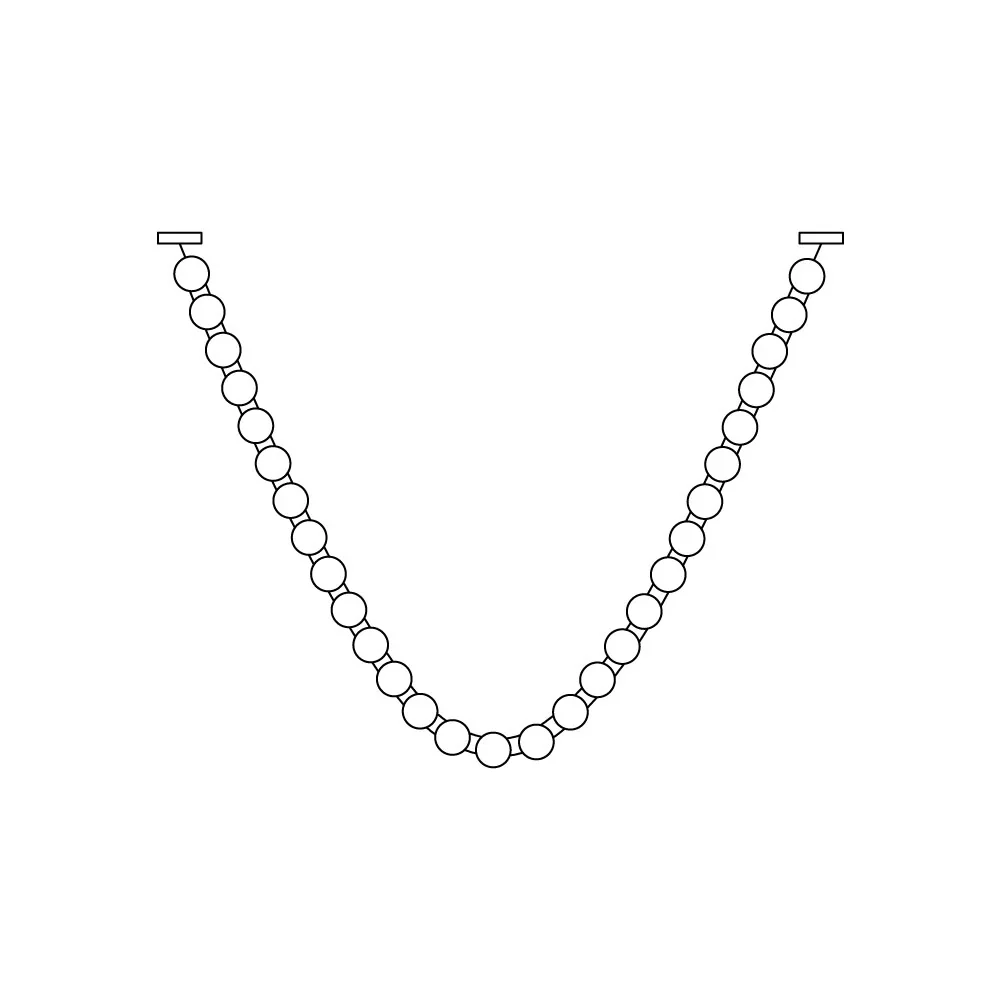 Люстра Pearl Necklace Balls - 23 плафона ∅10см x 250см, золотой, белый, пульт ДУ, диммер