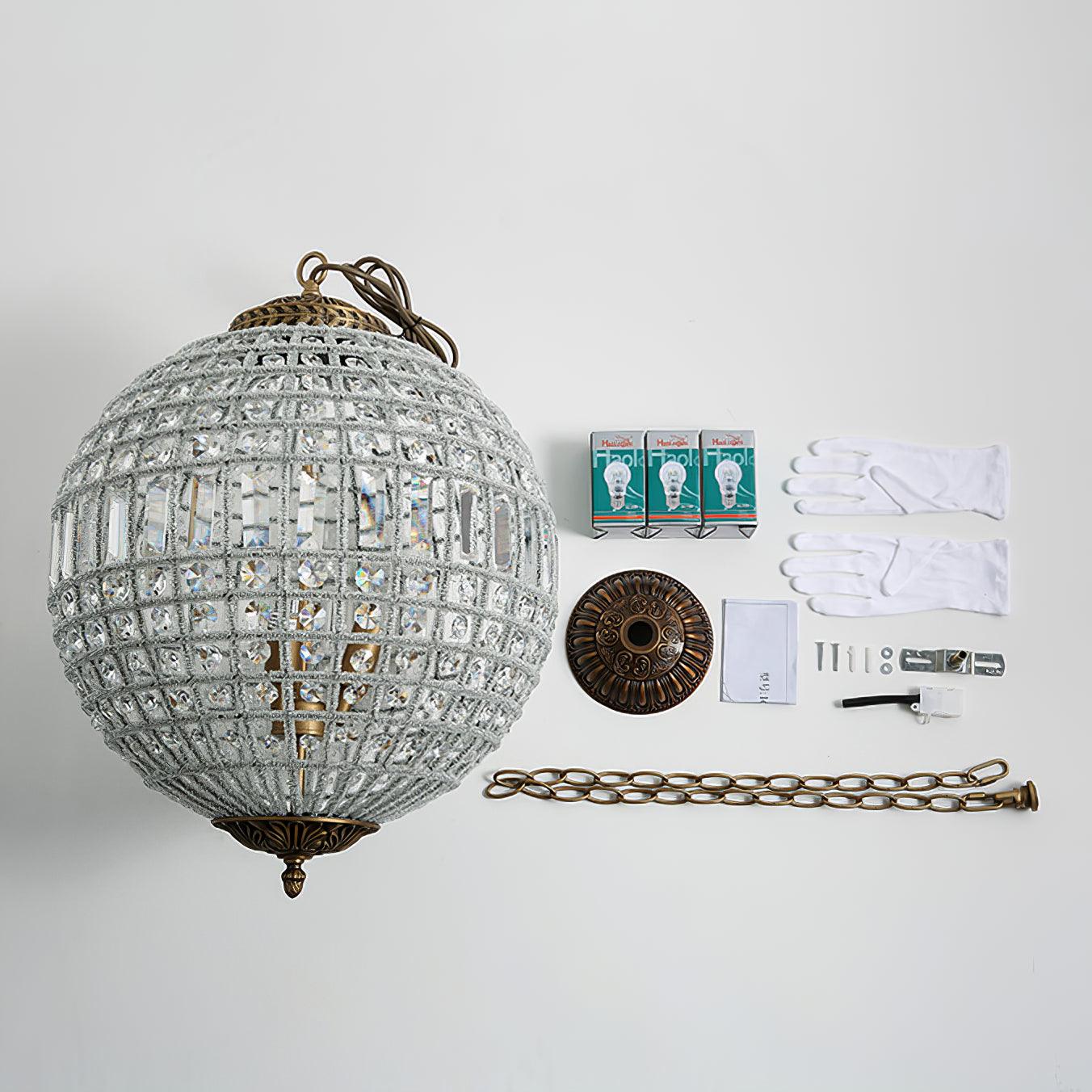 Люстра Traditional Gold Globe - ∅45см x 57см, золотой, прозрачный