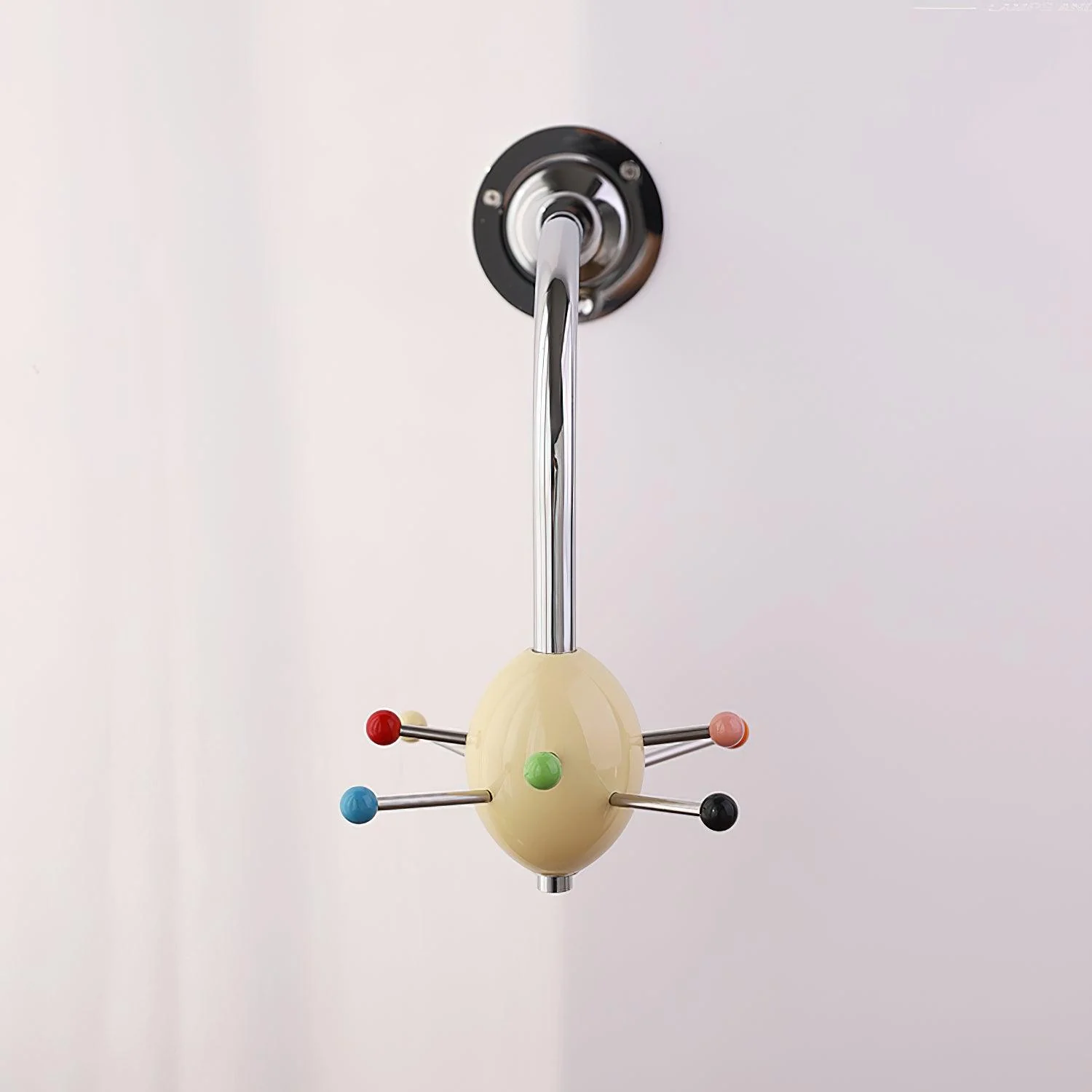 Sputnik Coat Rack - Set of 2 / Chrome＆Beige