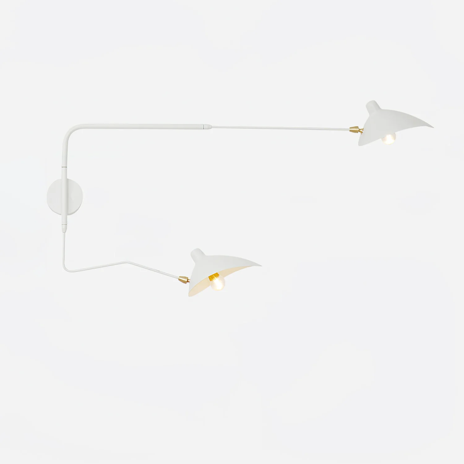 Serge Mouille Wall Sconce - L 47.2″ x H 15.8″ / L 120cm x H 40cm Set of 2 / White