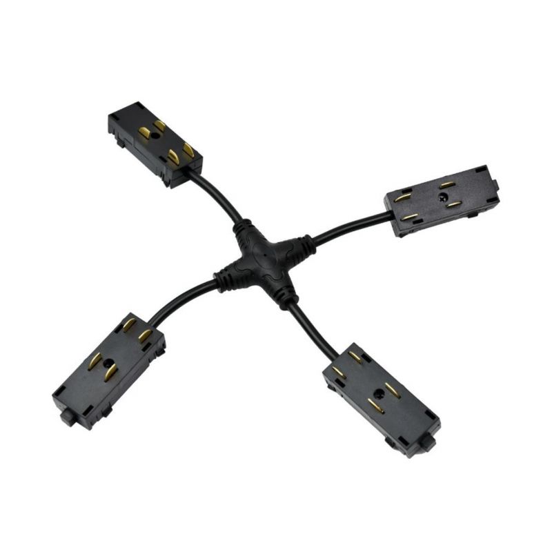 Трековый коннектор питания Х-образный Aployt Magnetic track 220 APL.0280.00.05