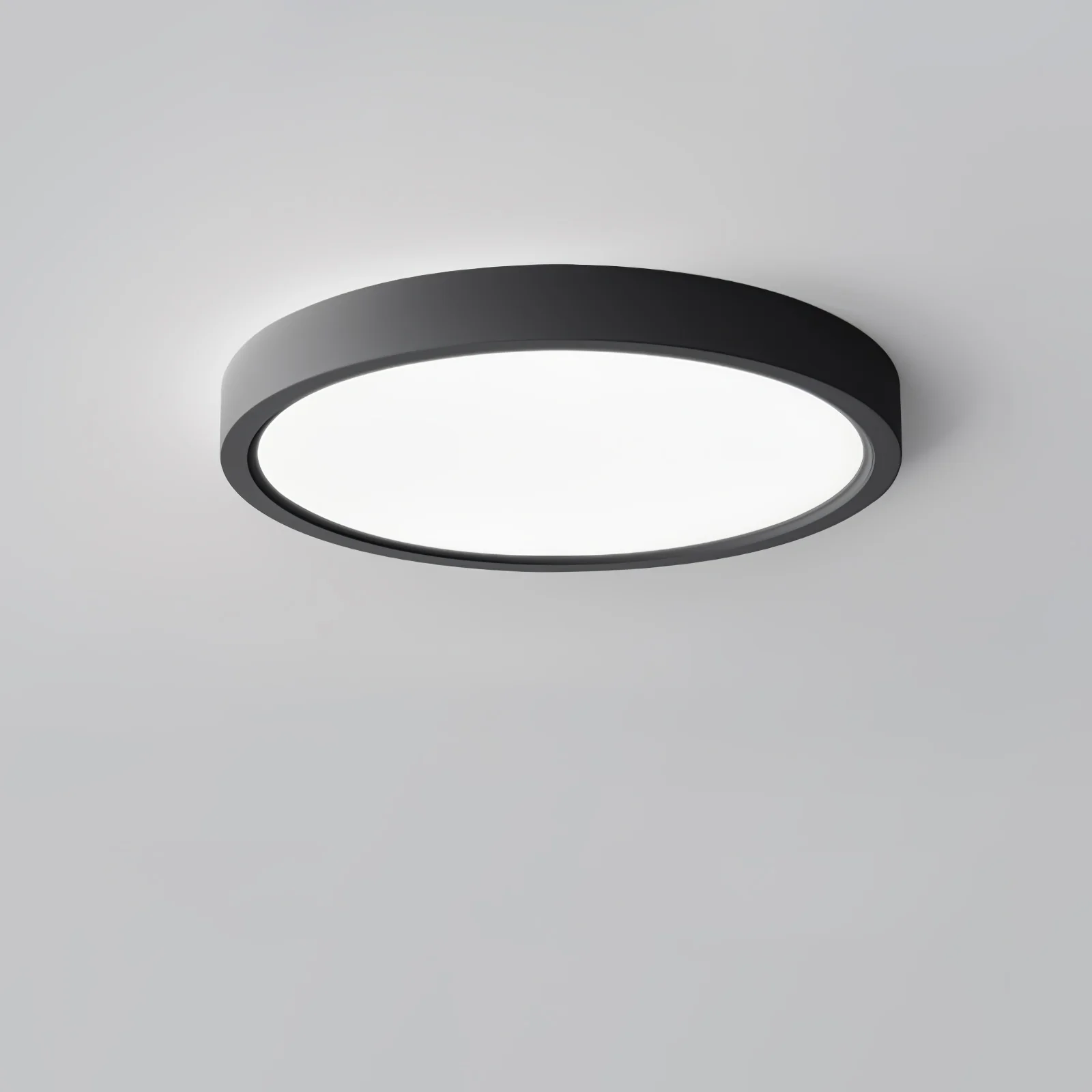 Потолочный светильник Acrylic Thinnest Round - ∅50см х 3см, черный, теплый свет