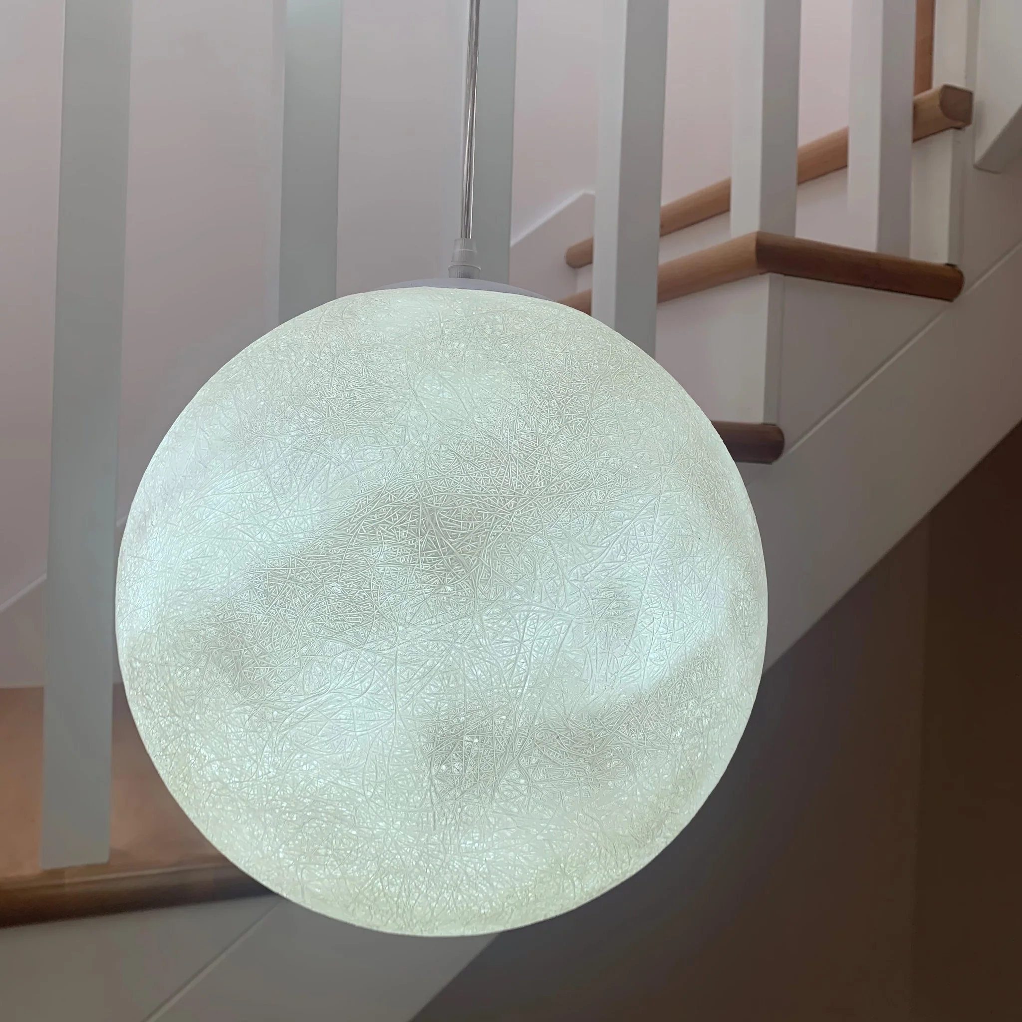 Подвесной светильник Moon - ∅40см x 40см, белый, холодный свет