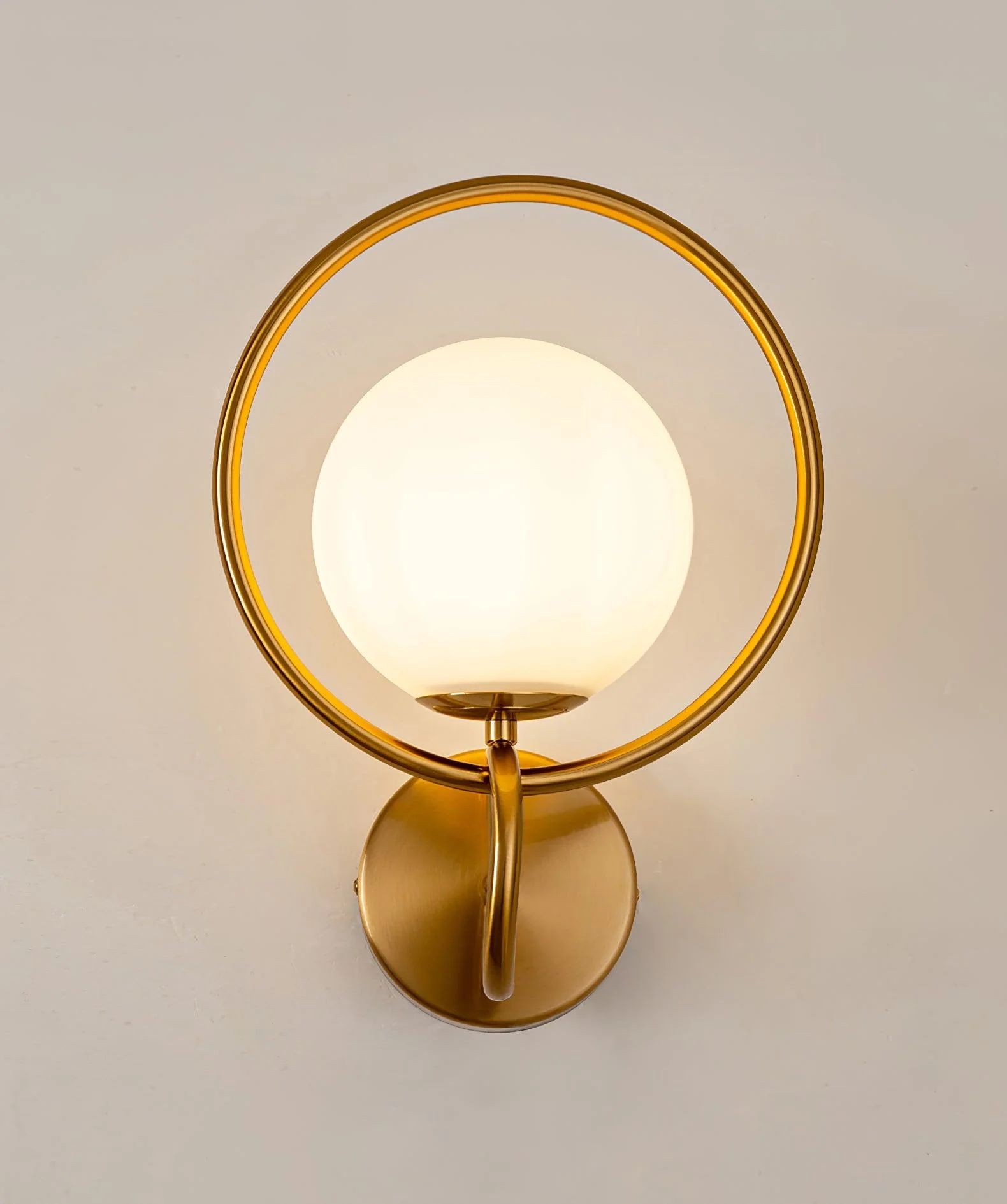 Fort Halo Gold Wall Light - Set of 2 / Black