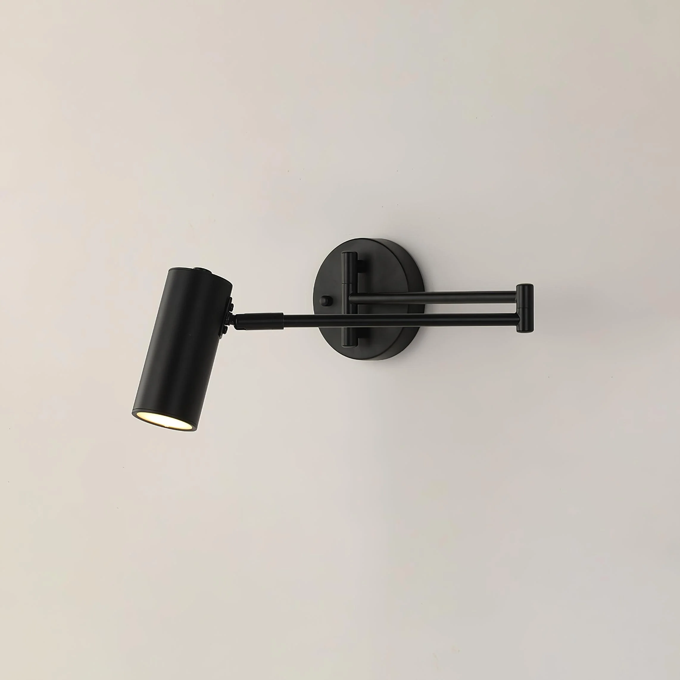 Настенный светильник Swing Arm - 32см x 12см, черный, холодный свет, 2 шт