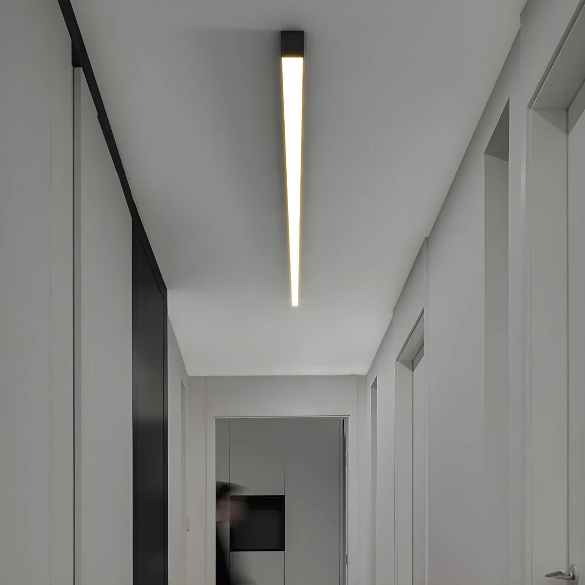 Потолочный светильник Ultra Slim Linear - 100см x 5см, черный, теплый свет