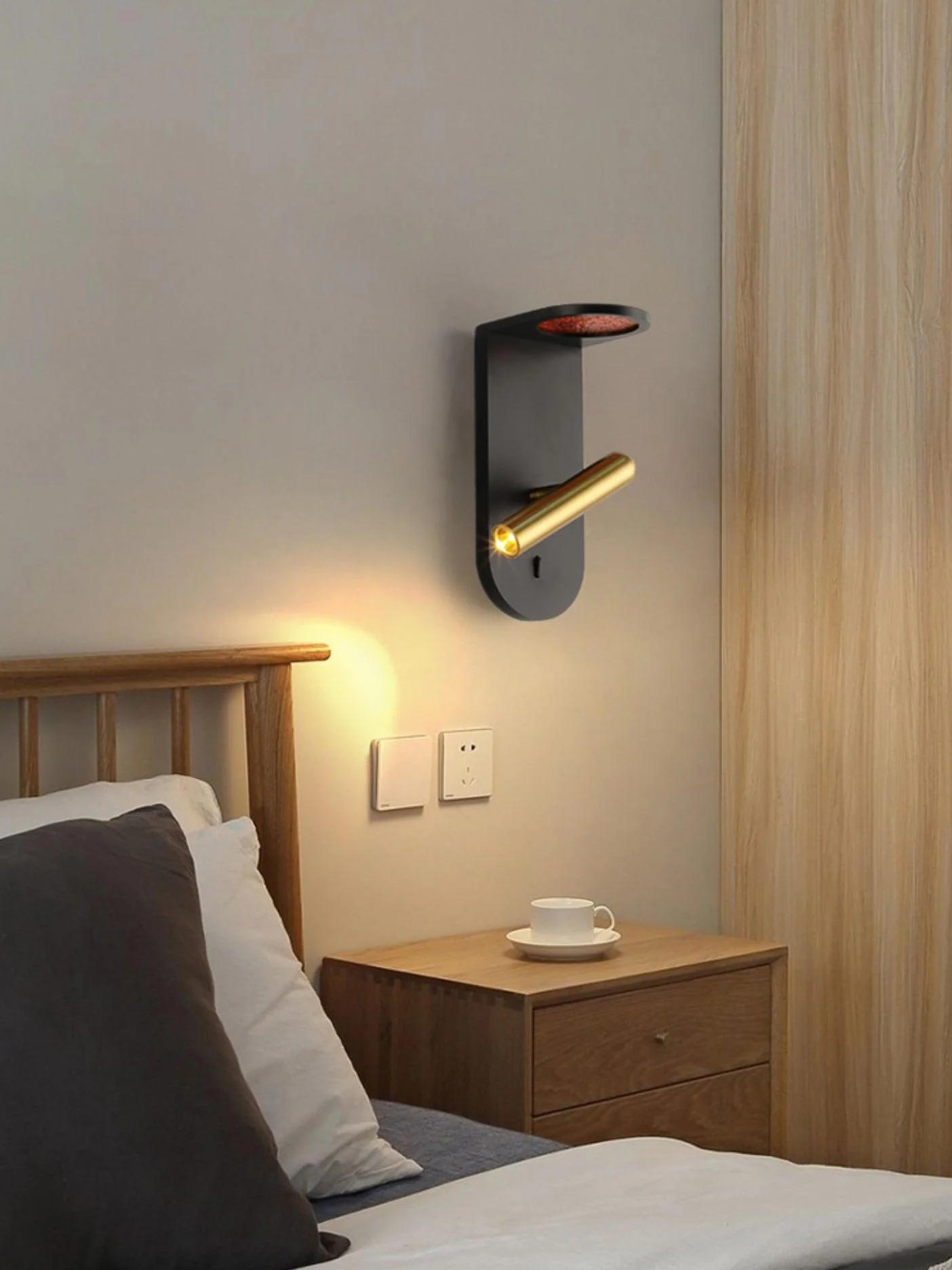 Nights LED Sconce - Set of 2 / Black / Cool Light