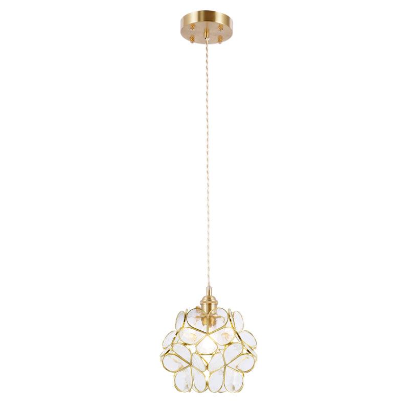 Подвесной светильник Glass Petal - ∅20см x 20см, розовый