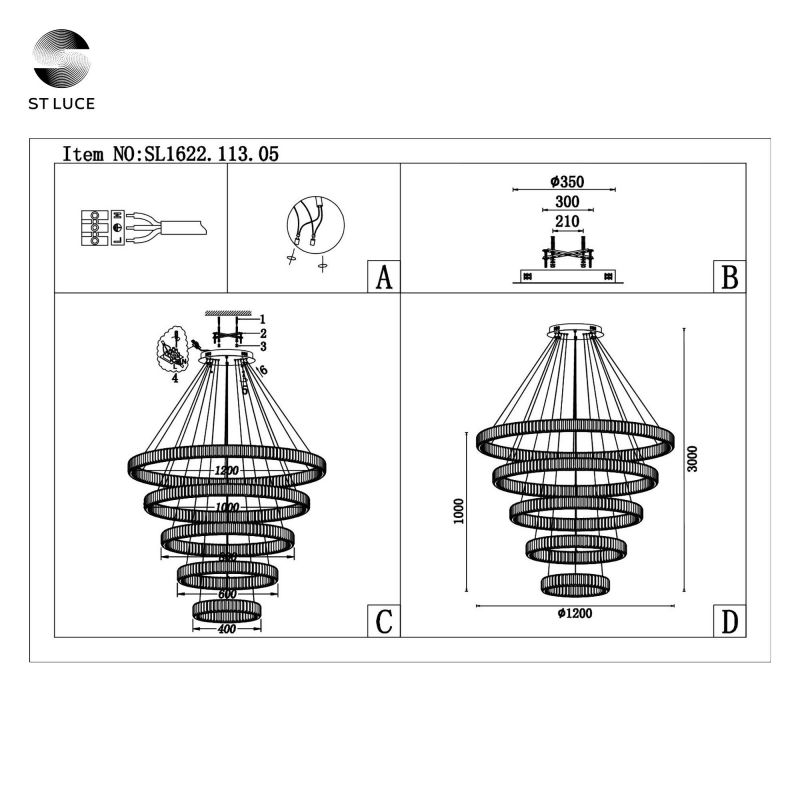 Люстра подвесная ST Luce TIVOLI SL1622.113.05