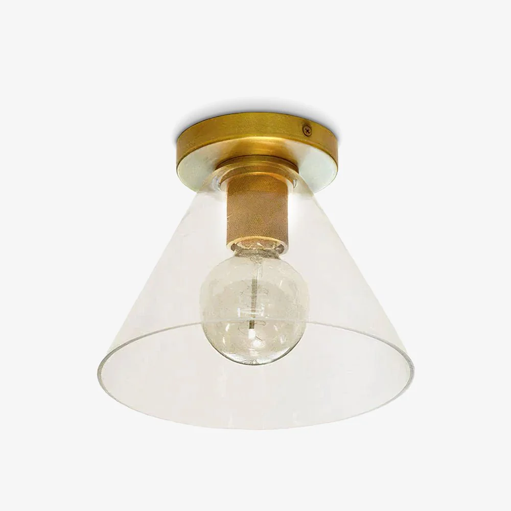 Потолочный светильник Simple Style Flush Mount - ∅12см x 18см, латунь