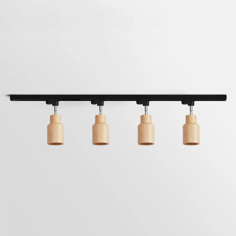 Трековый светильник Wood Track - 3 источника света 150см x 26см, дерево