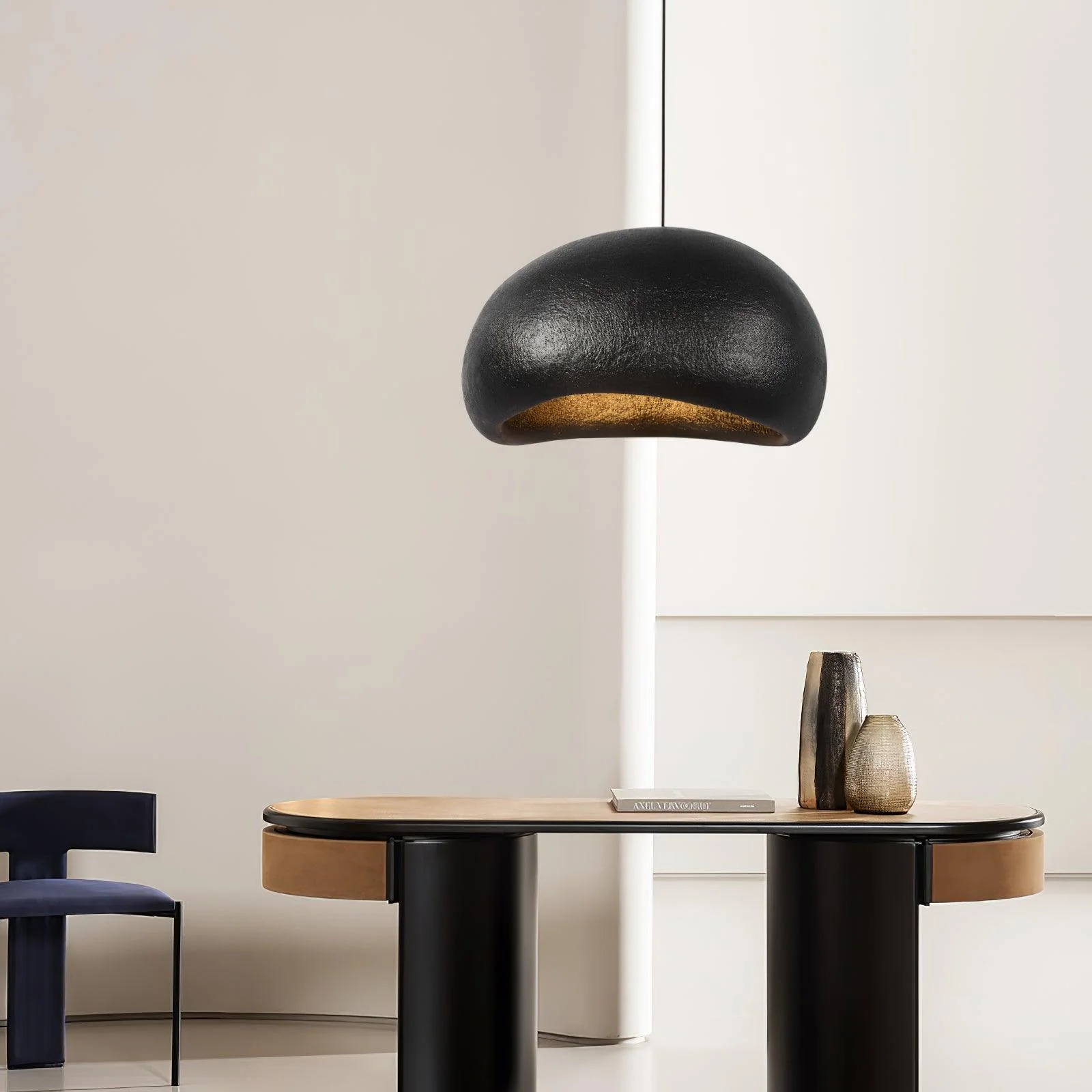 Подвесной светильник Khmara Bright - ∅40см x 15см, черный
