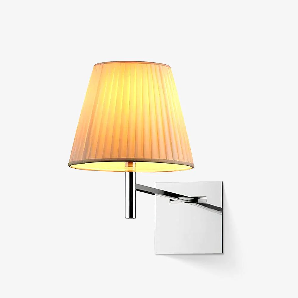Chrome Prism Wall Lamp - Set of 2 / White fabric & Chrome