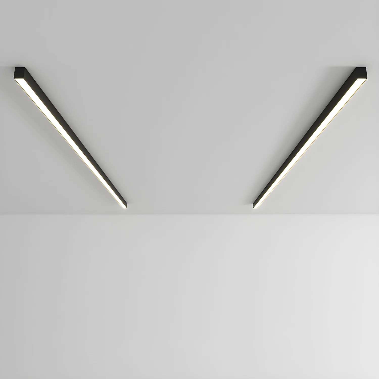 Потолочный светильник Ultra Slim Linear - 100см x 5см, черный, теплый свет