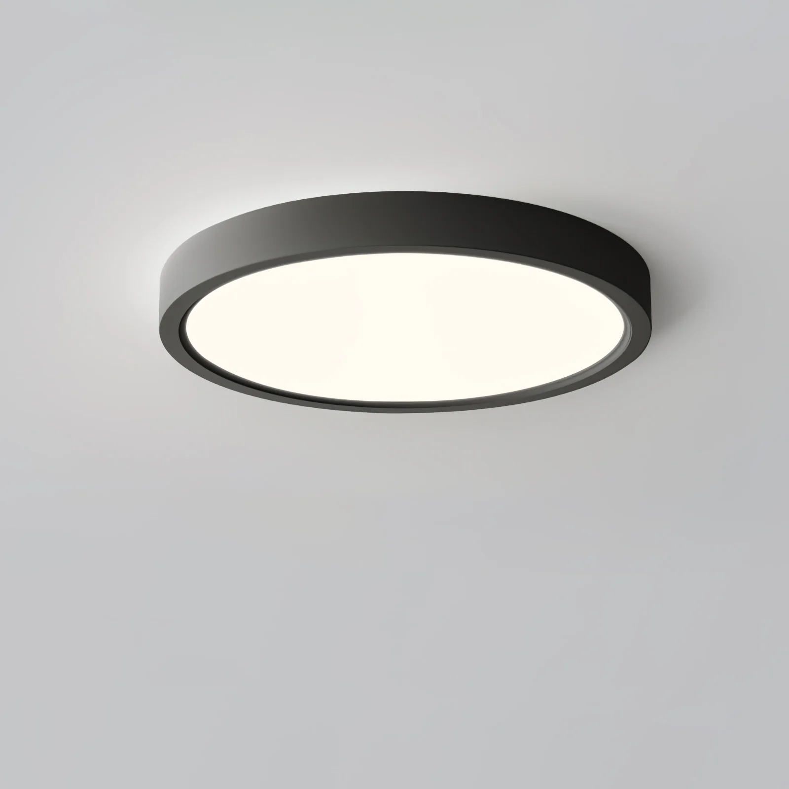 Потолочный светильник Acrylic Thinnest Round - ∅50см х 3см, черный, теплый свет