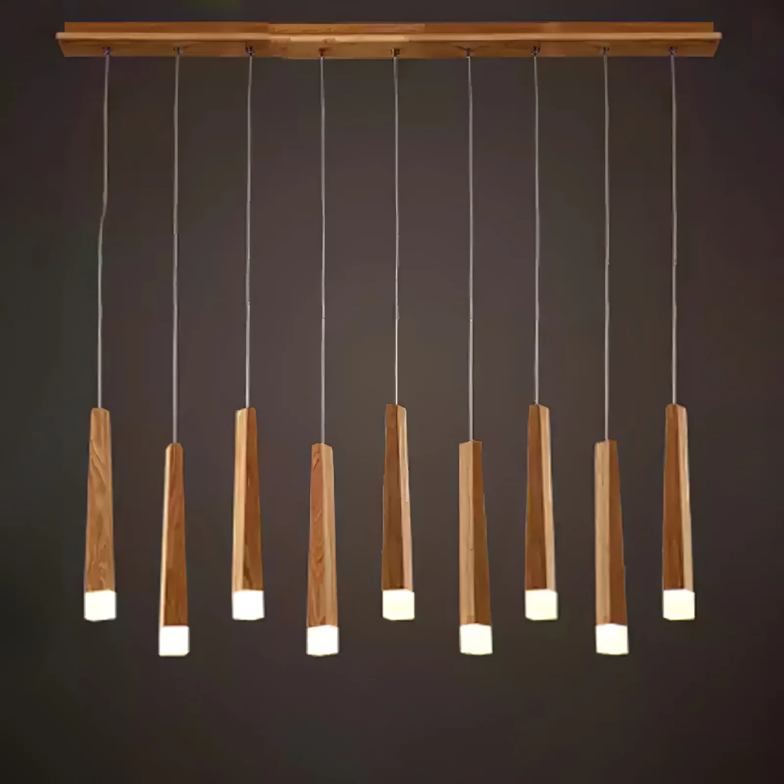 Люстра Firewood Stick - 1 плафон ∅4см x 95см, дерево, теплый свет