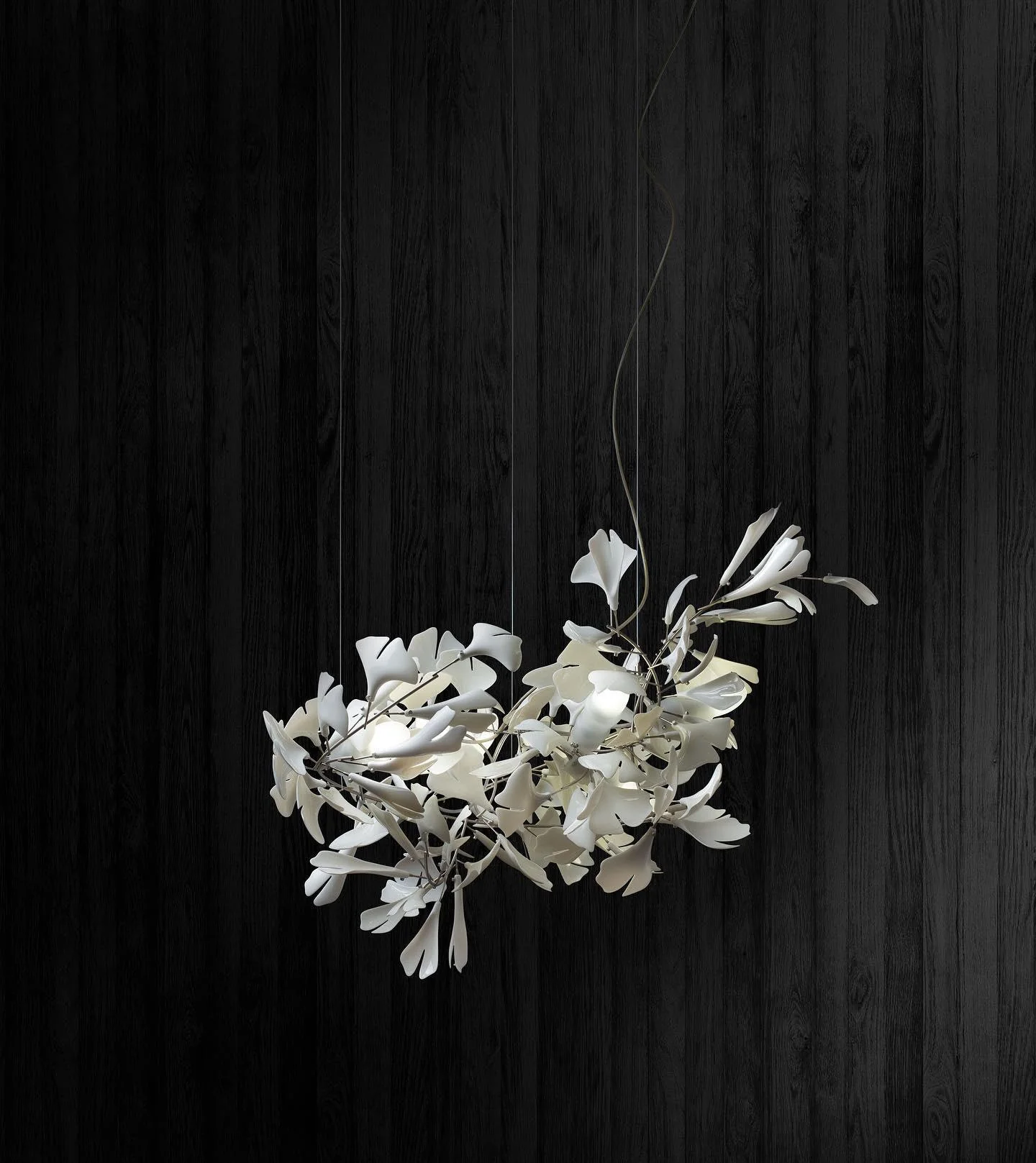 Люстра Gingko A - 60см x 40см, золотой, белый