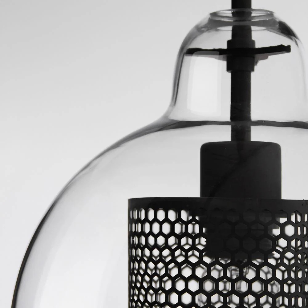 Подвесной светильник Chiswick Glass - груша, ∅25см x 28см, черный, стекло