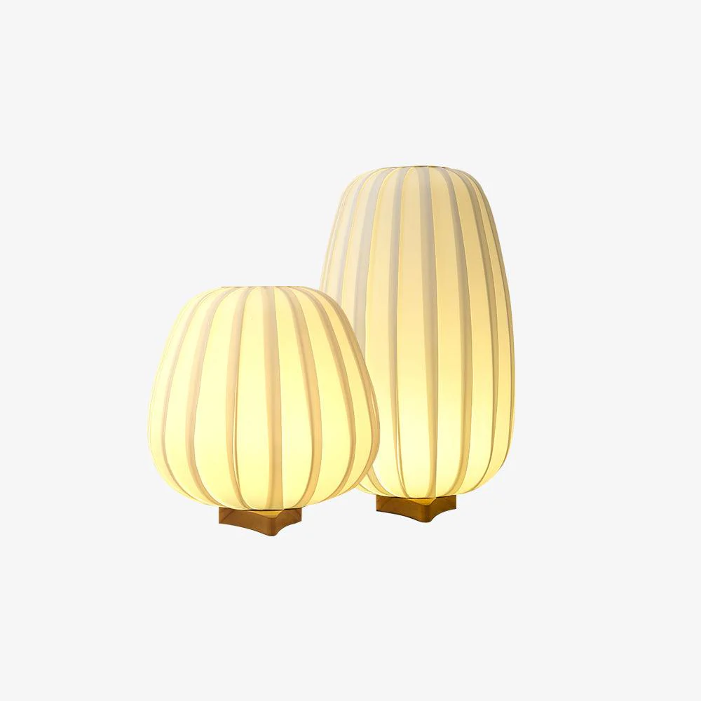 Настольный светильник Fabric Minimalist - ∅27см x 50см, дерево, белый