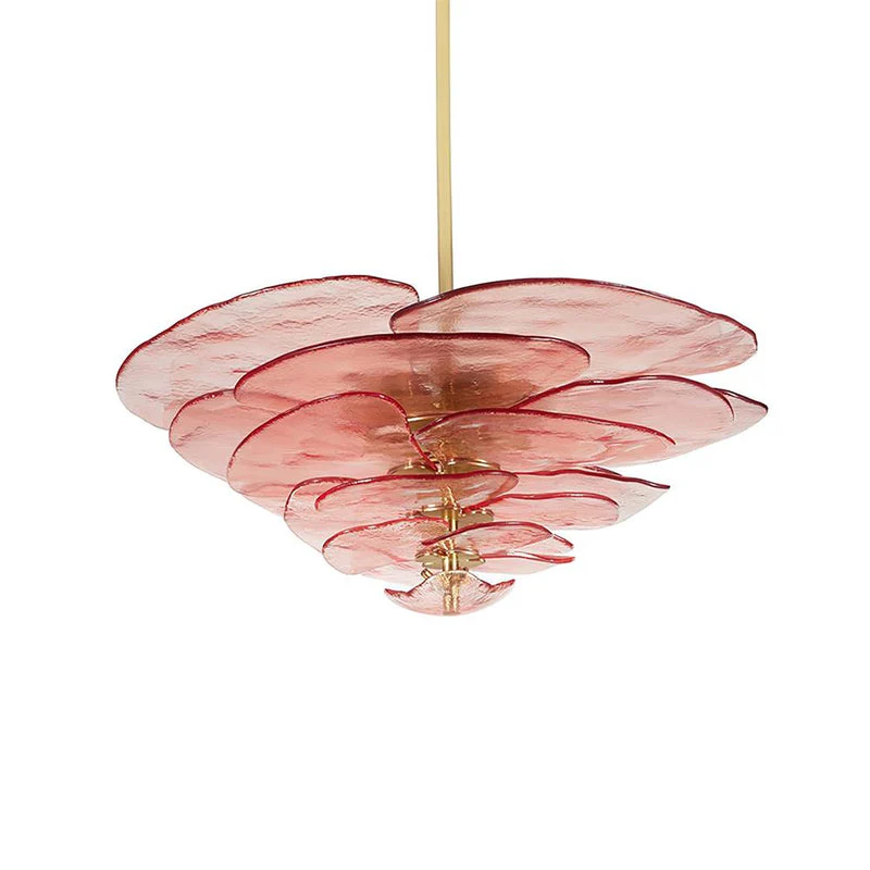 Люстра Petals Gold Murano - 4 яруса ∅67см x 29см, янтарь, золотой