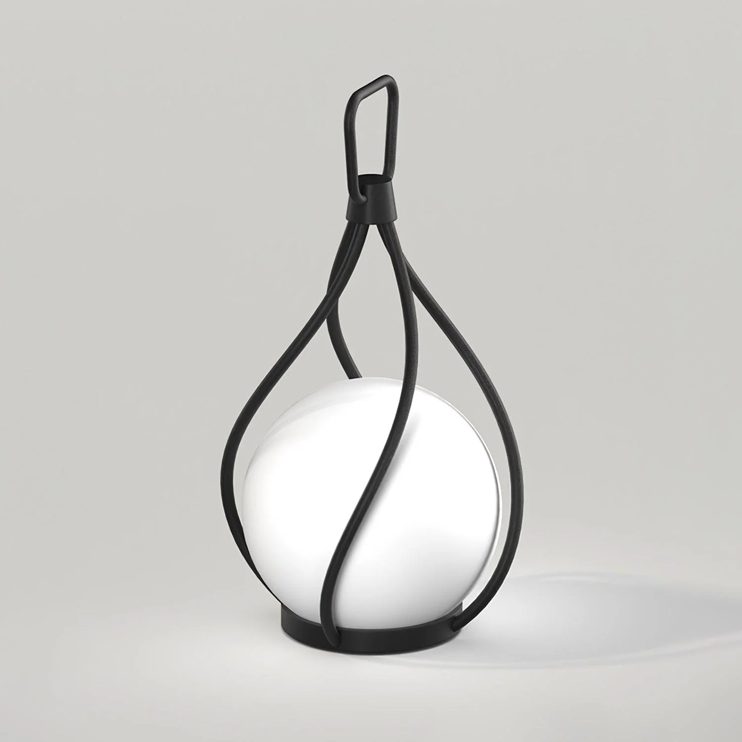 Настольный светильник Eclisse Orb Lantern Rechargeable - ∅10см x 25см, черный, прозрачный, теплый свет