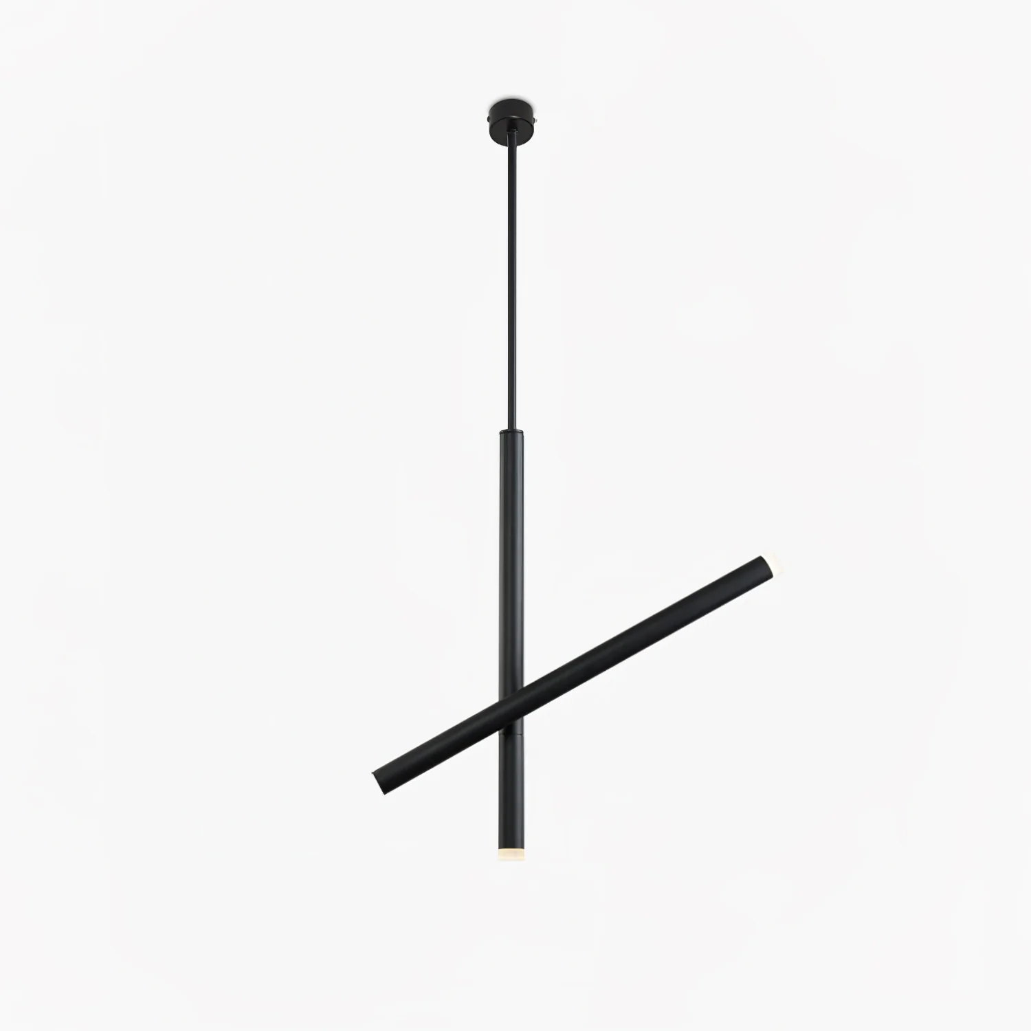 Подвесной светильник Spinner Linear - ∅3см x 45см, черный, теплый свет