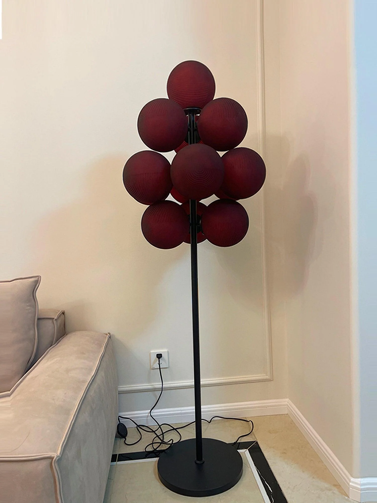 Grape Floor Lamp - ∅ 24″ x H 62.3″ / Frosted white / AU plug