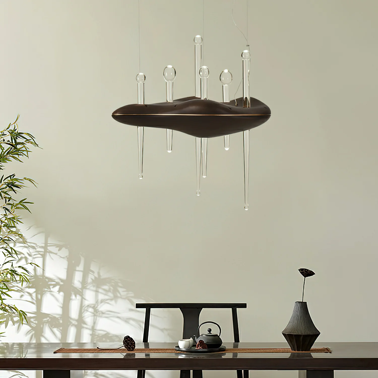 Люстра Skyward Thorn - 60см x 40см x 80см, черный, теплый свет