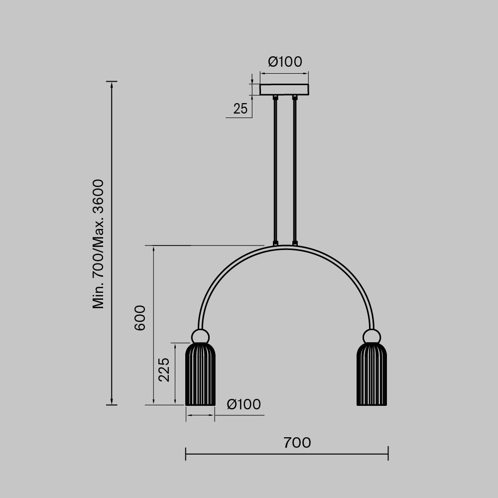 Подвесной светильник Maytoni Antic 220-240V 40W IP20 MOD302PL-02CG
