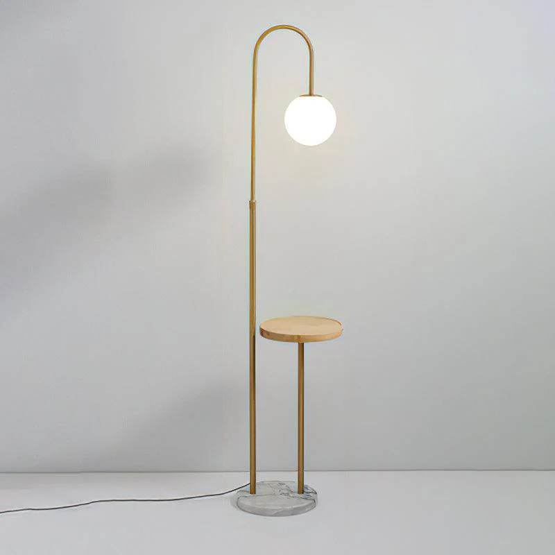 Торшер Small Bubble Table - ∅30см x 170см, золотой