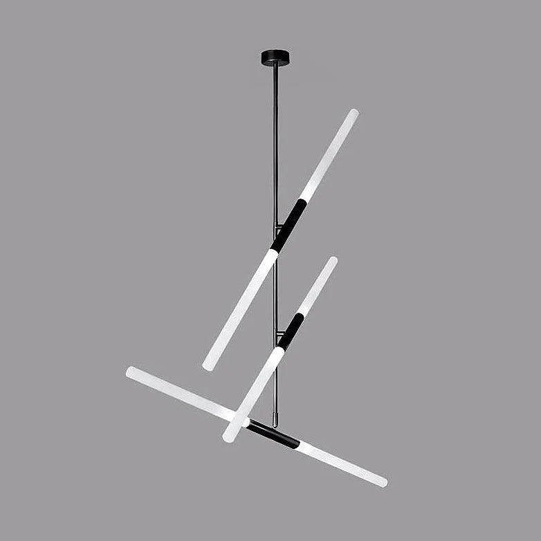 Подвесной светильник Hash Linear Suspension - 6 подвесов ∅100см x 110см, золотой, белый