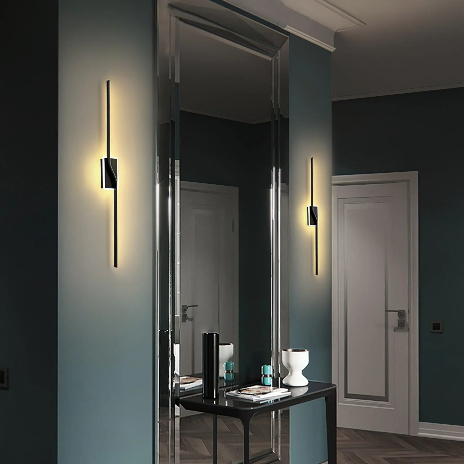 Настенный светильник Linear Strip - 10см x 60см, золотой, 3000-6500К