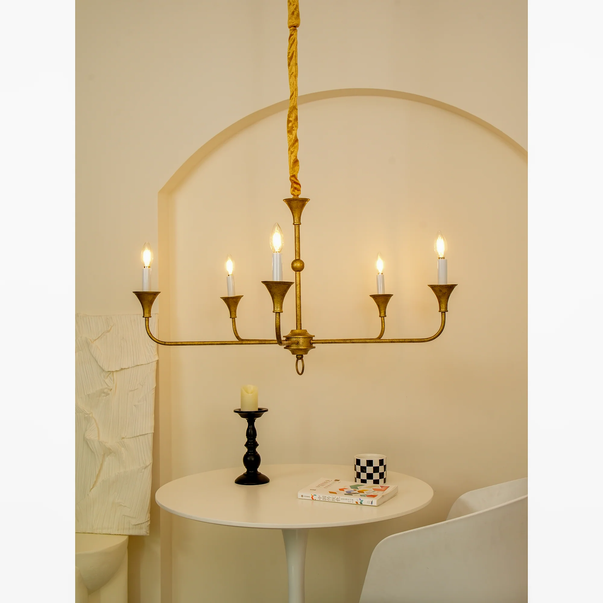 Люстра Elara Candle - 5 плафонов ∅91см x 47см, античная бронза