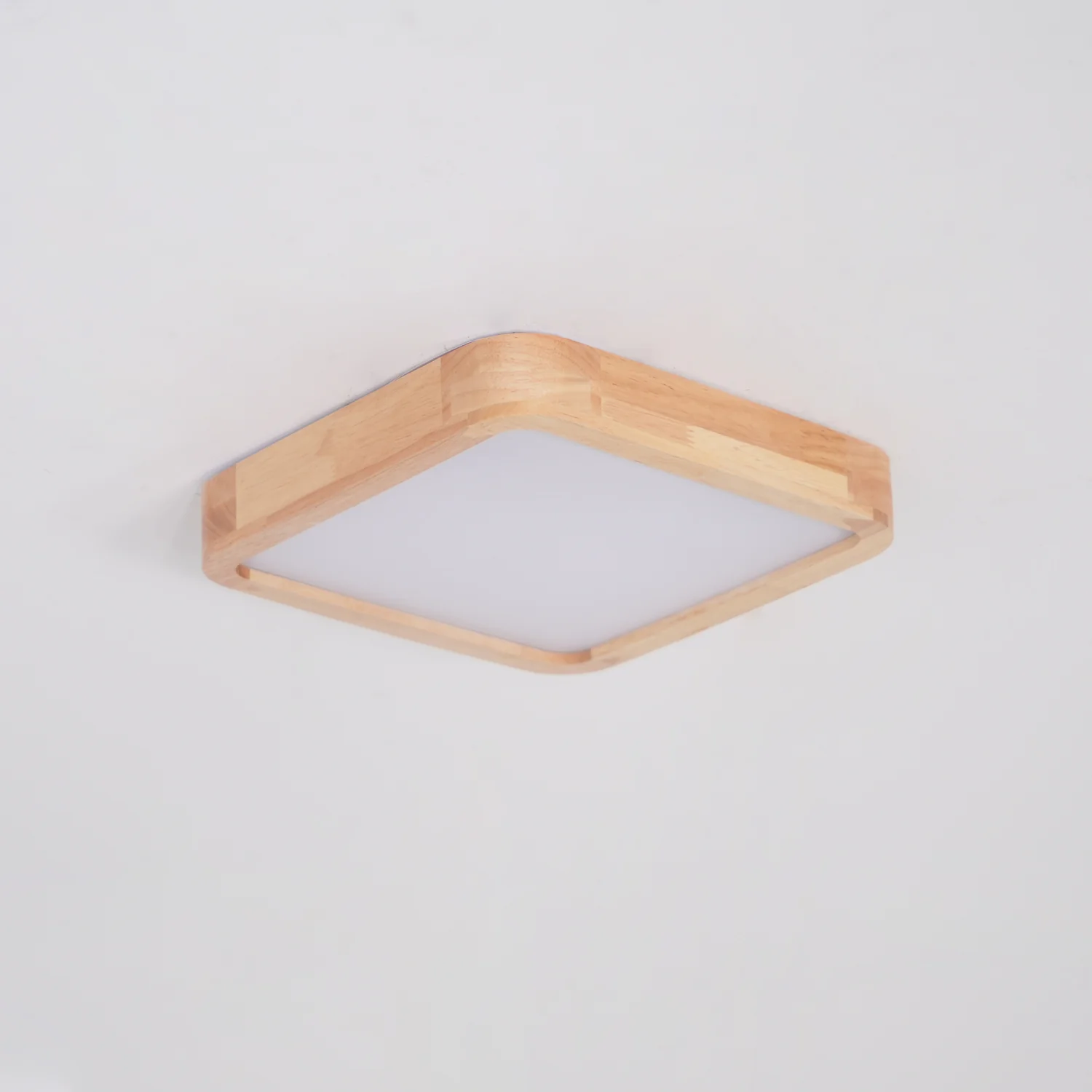 Потолочный светильник Wooden Geometric - ∅40см x 7см, дерево, теплый свет