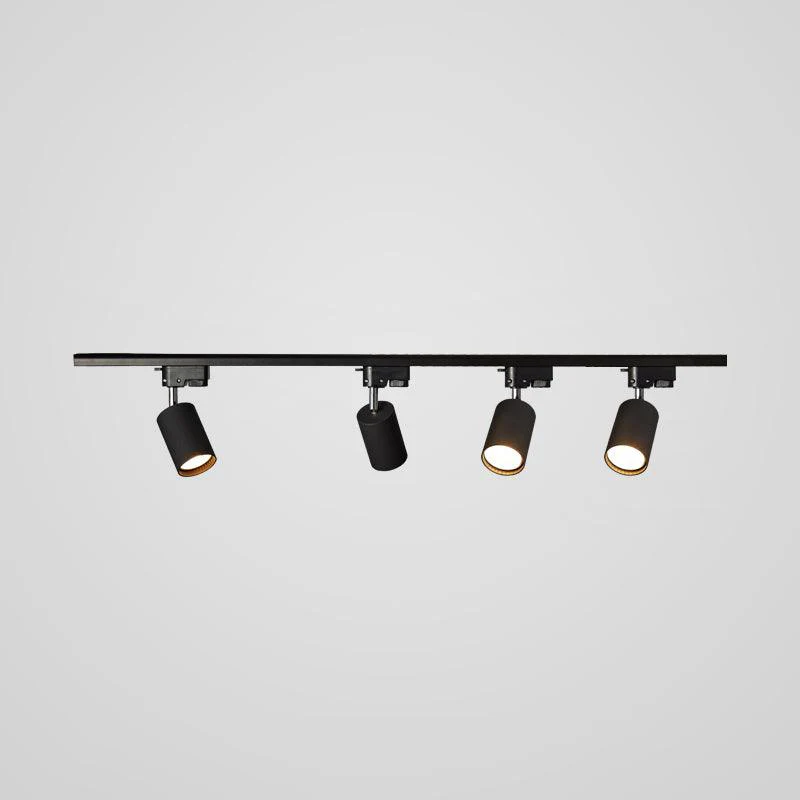 Трековый светильник Adjustable Spotlight - 3 источника света ∅100см x 11см, черный, золотой, теплый свет