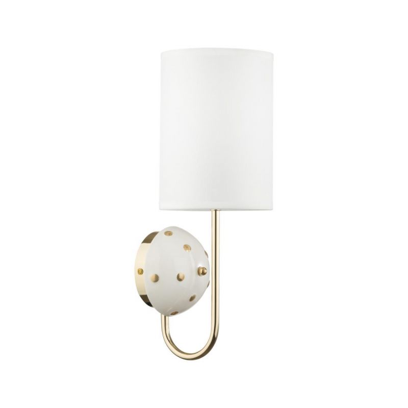 Бра Odeon Light MODERN ODL_EX24 43 POLLEN золотой/молочный/белый/металл/керамика/ткань E14 1*40W  5423/1W